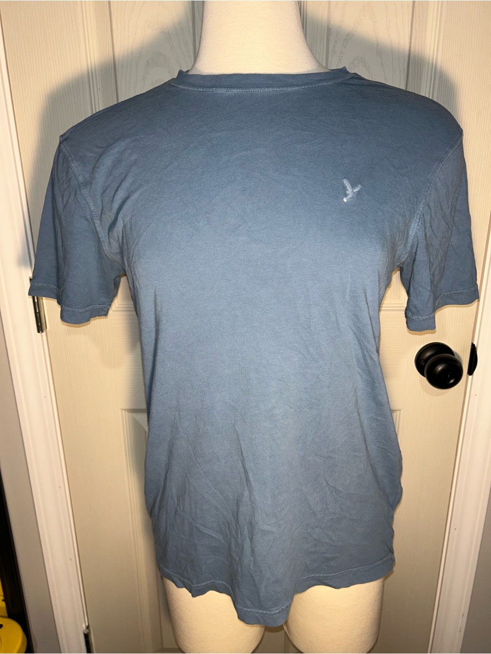 American Eagle Outfitters Men's Crew Neck Tee in Light Blue